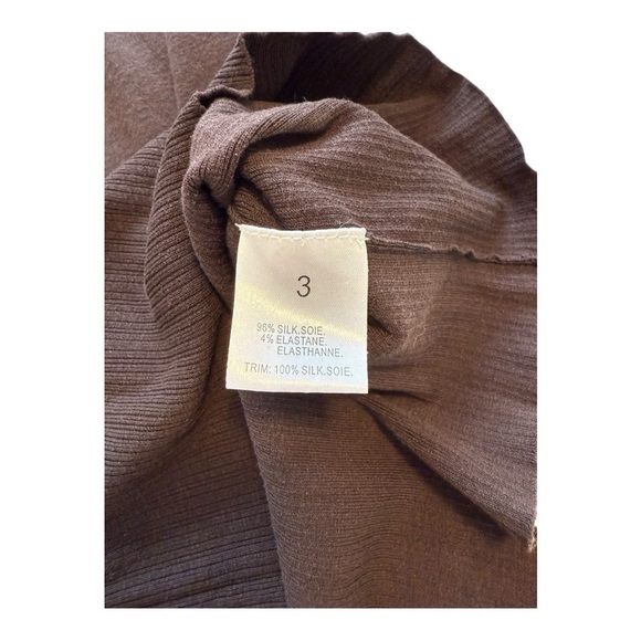 Nougat London Turtleneck Lace Front Long Sleeve Silk Sweater - Size 10 - Picture 8 of 14